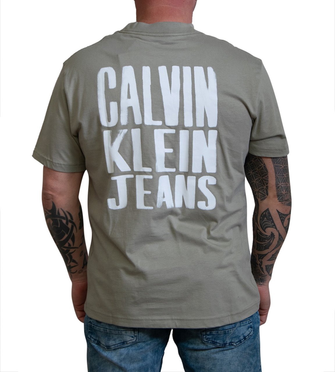 Calvin Klein Calvin Klein Jeans Painted Calvin Klein Jeans Tee Beige