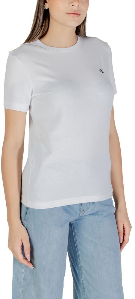 Calvin Klein Jeans White Cotton T-Shirt Wit
