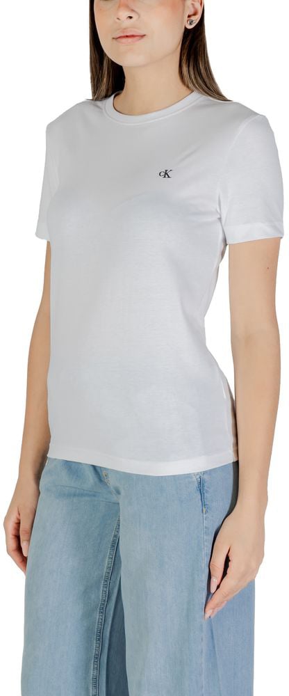 Calvin Klein Jeans White Cotton T-Shirt Wit