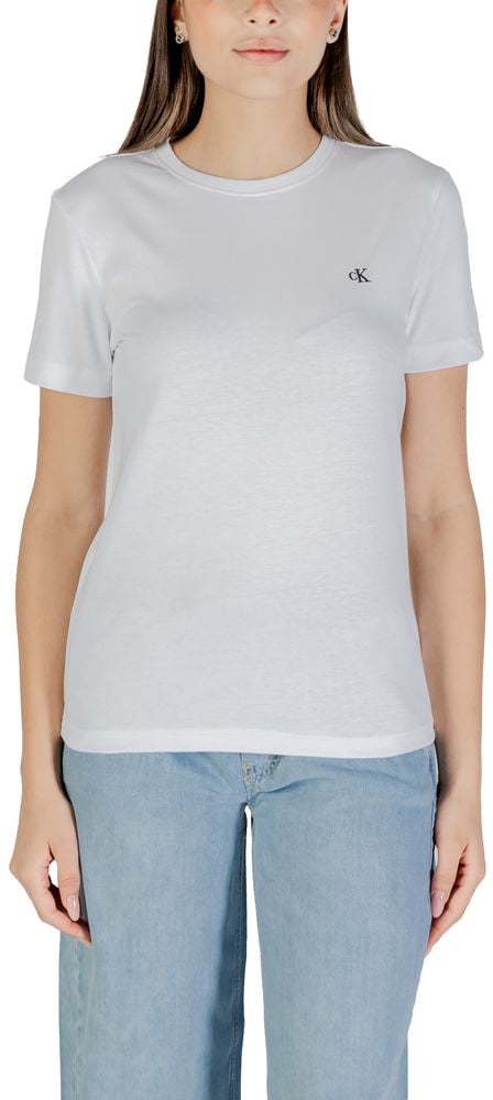 Calvin Klein Jeans White Cotton T-Shirt Wit