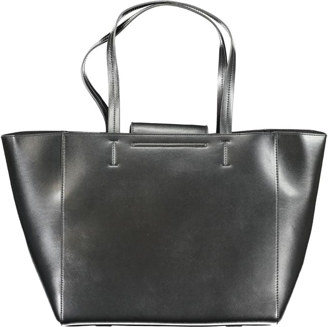 Calvin Klein Black Recycled Polyester Women Handbag Zwart