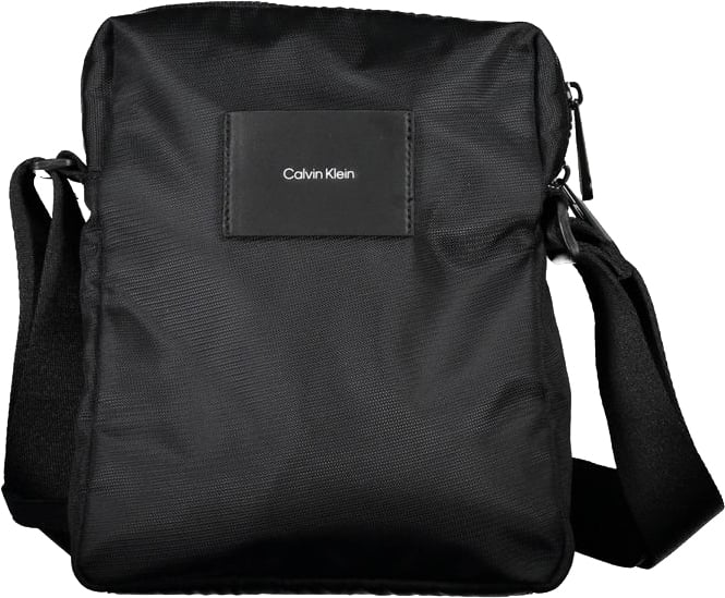 Calvin Klein Black Polyester Men's Shoulder Bag Zwart