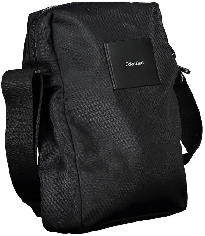 Calvin Klein Black Polyester Men's Shoulder Bag Zwart