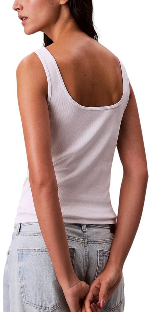 Calvin Klein Jeans White Cotton Tank Tops Wit