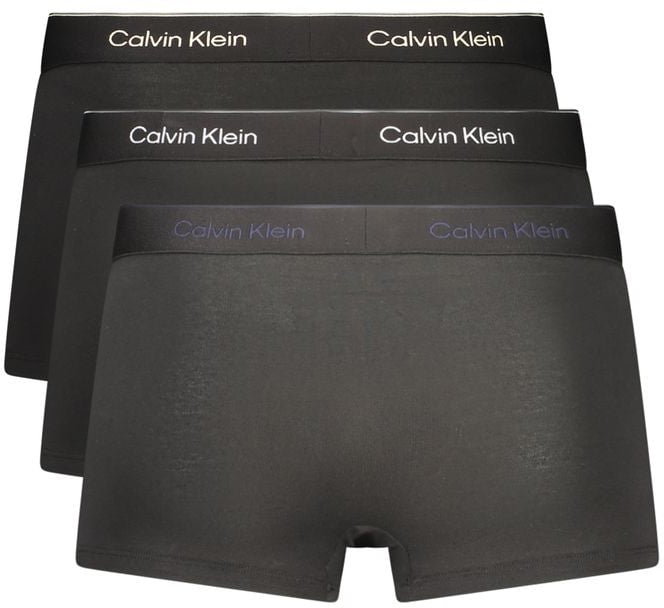Calvin Klein Black Cotton Menswear Short Zwart