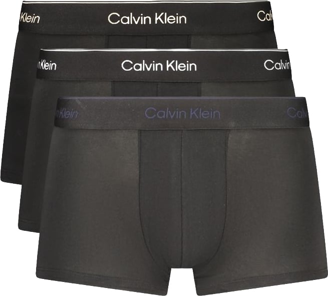 Calvin Klein Black Cotton Menswear Short Zwart
