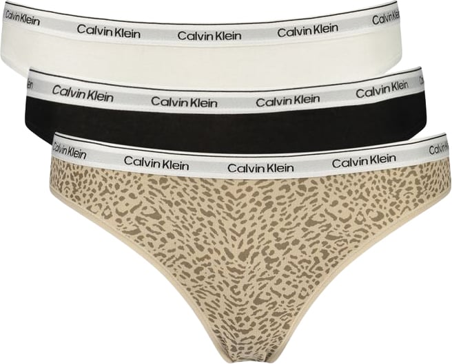 Calvin Klein Black Cotton Women's Bikini Zwart