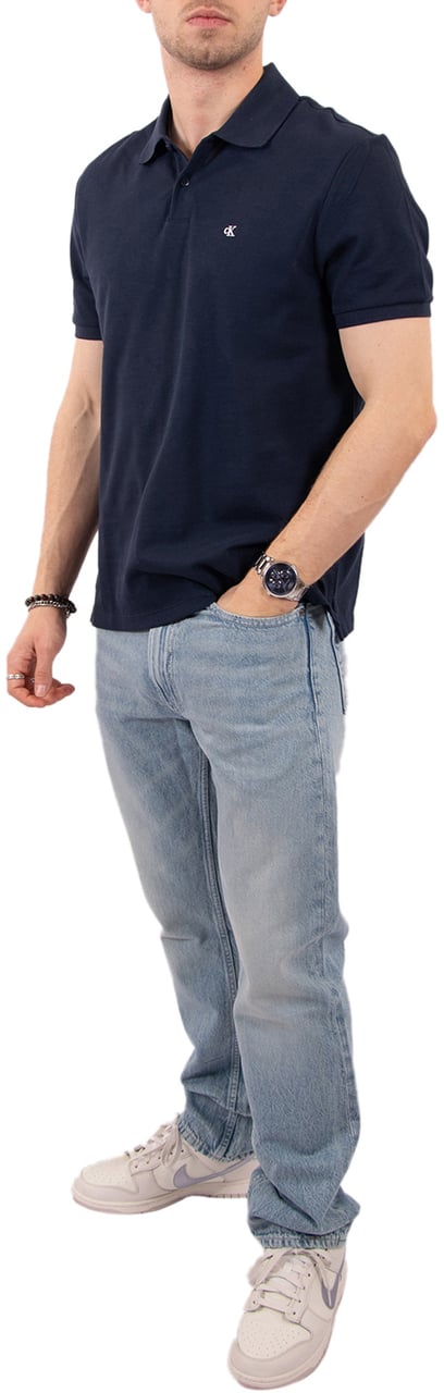 Calvin Klein Calvin Klein Jeans SS monogram Pique Polo Blauw