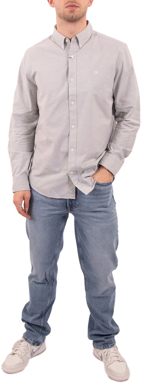 Calvin Klein Jeans LS Solid Oxford Classic Shirt Groen