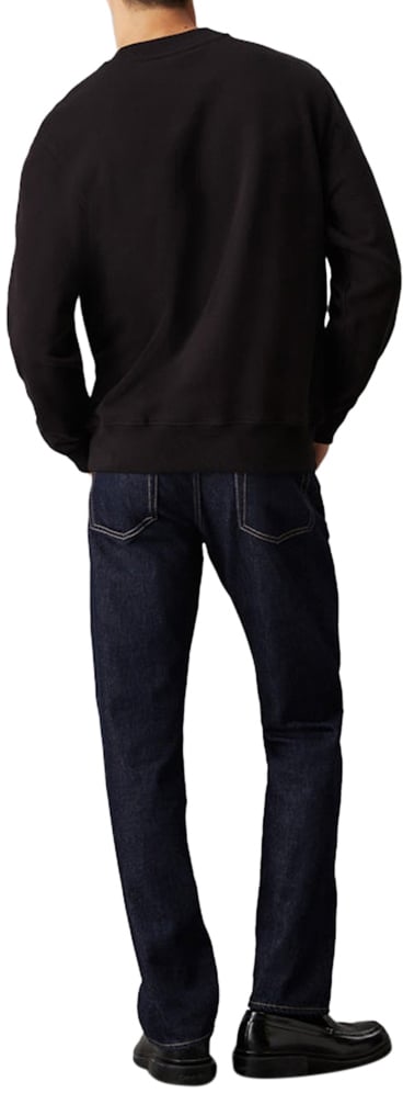Calvin Klein Calvin Klein Jeans Chenille Monologo Crew Neck Zwart