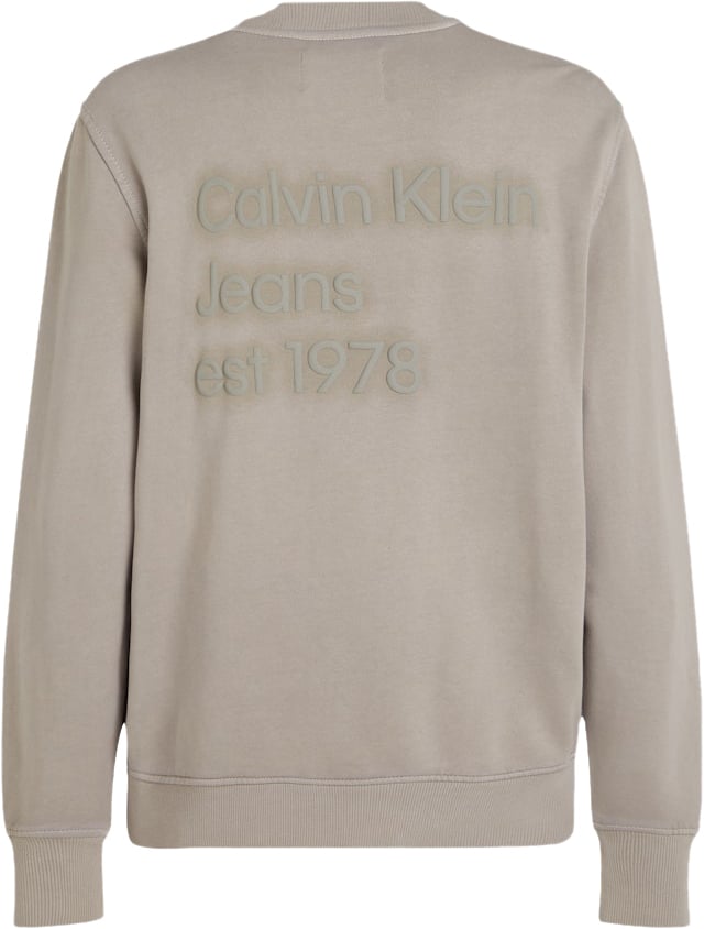 Calvin Klein Calvin Klein Jeans Washed Puff Print Crew Neck Grijs