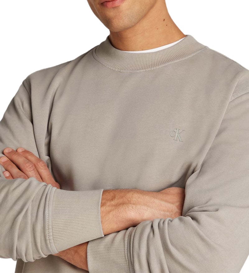 Calvin Klein Calvin Klein Jeans Washed Puff Print Crew Neck Grijs