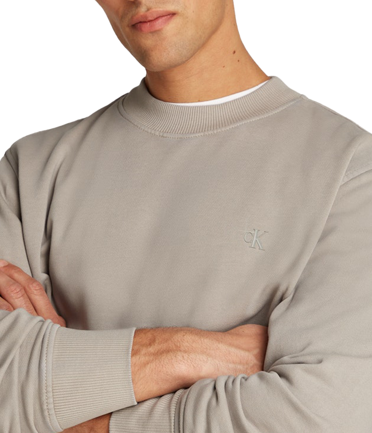 Calvin Klein Calvin Klein Jeans Washed Puff Print Crew Neck Grijs