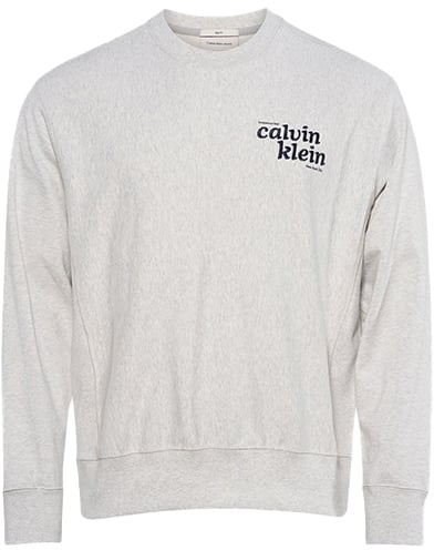 Calvin Klein Jeans LS Premium Terry Graphic Crewneck Grijs