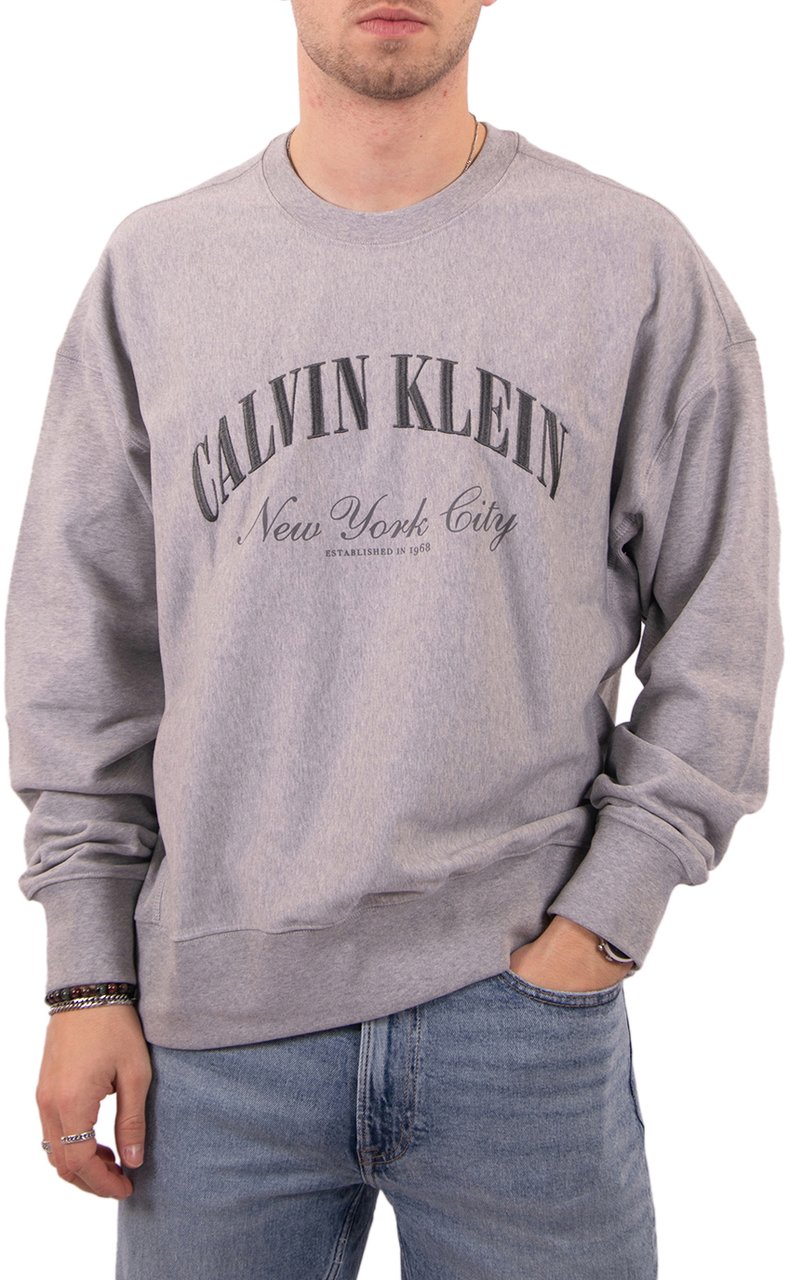 Calvin Klein Calvin Klein Jeans LS Premium Terry Calvin Collegia Grijs