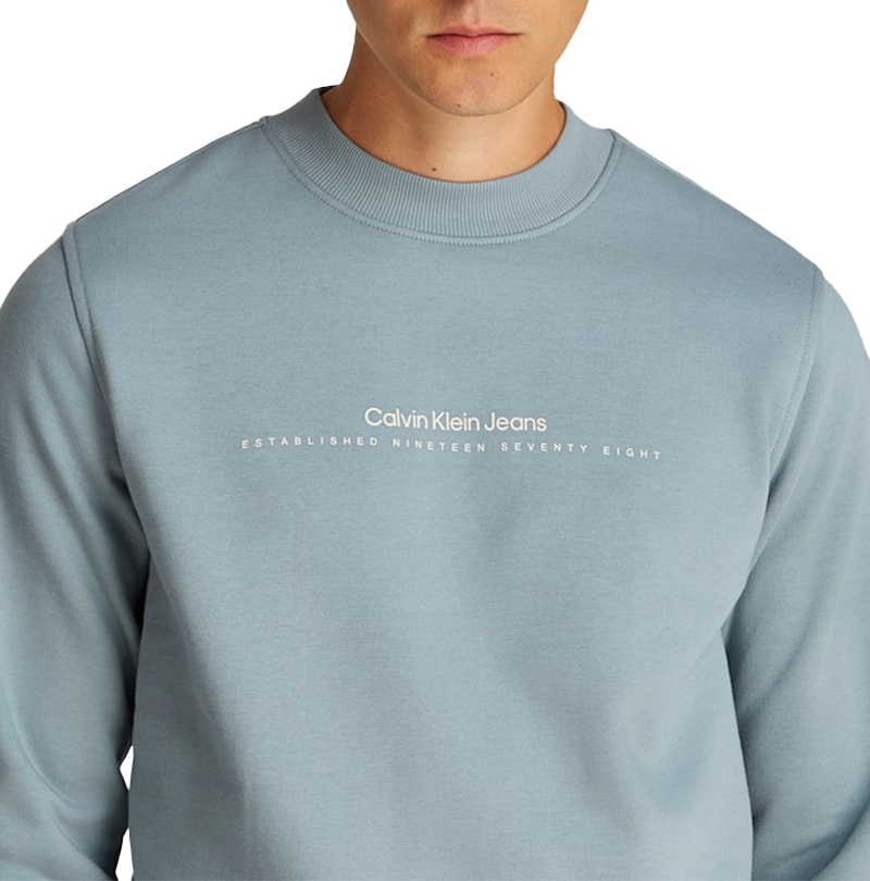 Calvin Klein Calvin Klein Jeans Minimal Logo Crew Neck Blauw