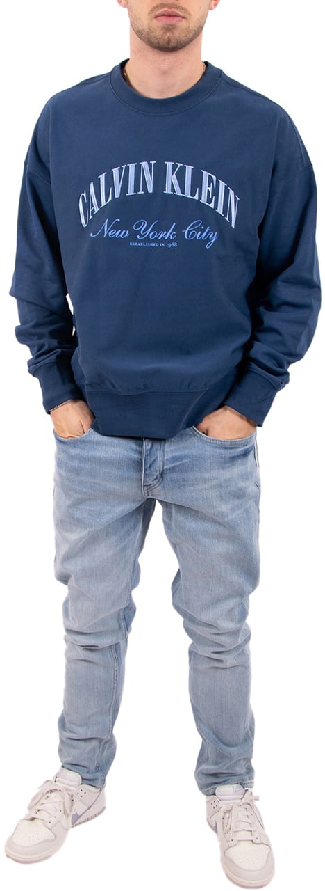 Calvin Klein Calvin Klein Jeans LS Premium Terry Calvin Collegiate Blauw