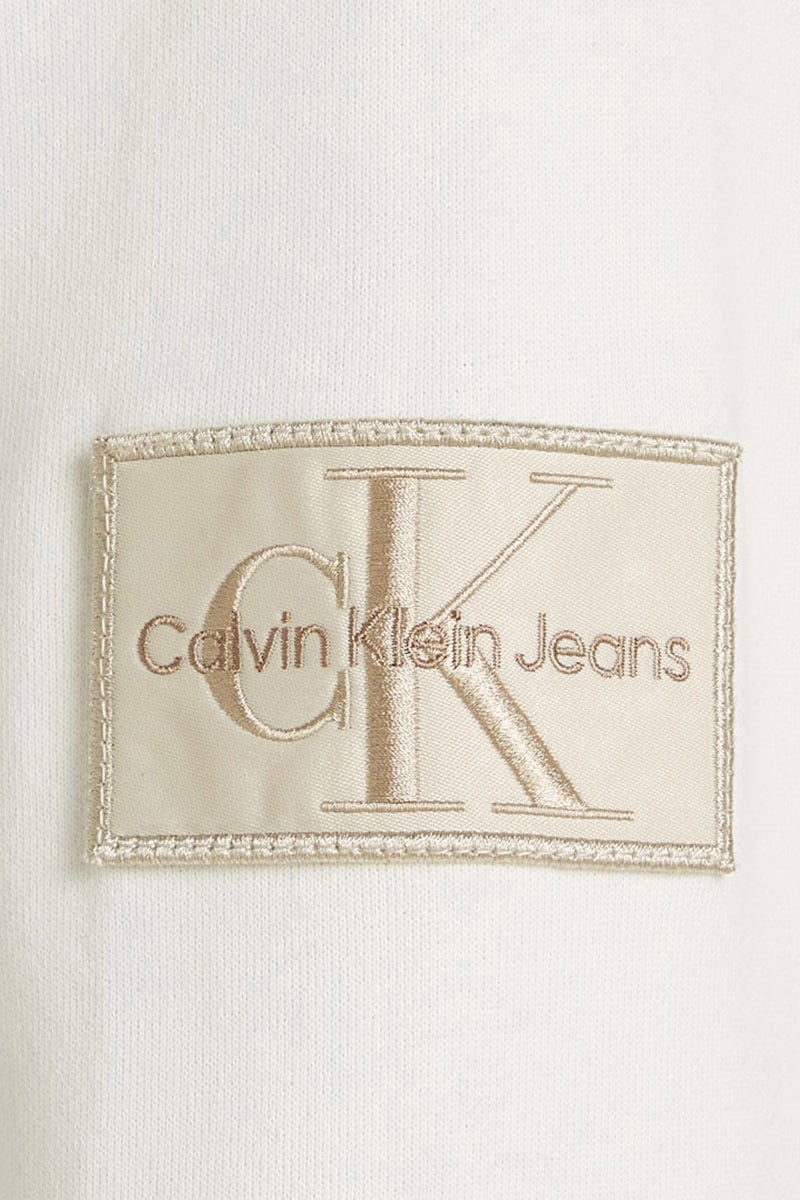 Calvin Klein Calvin Klein Jeans Badge Crew Neck Beige