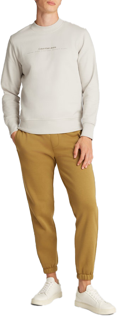 Calvin Klein Calvin Klein Jeans Minimal Logo Crew Neck Beige