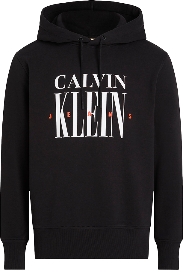 Calvin Klein Calvin Klein Jeans Serif Font Graphic Hoodie Zwart