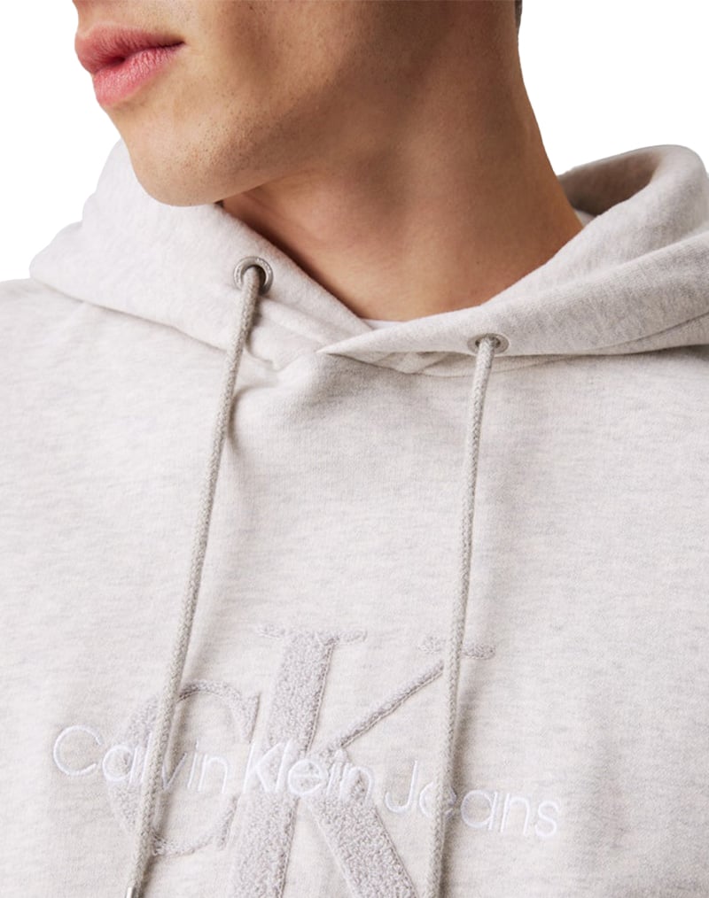 Calvin Klein Calvin Klein Jeans Chenille Monologo Hoodie Grijs