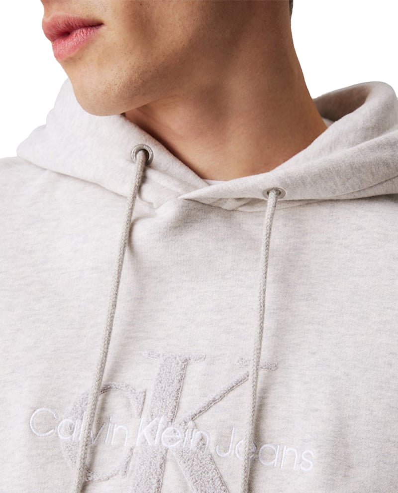 Calvin Klein Calvin Klein Jeans Chenille Monologo Hoodie Grijs