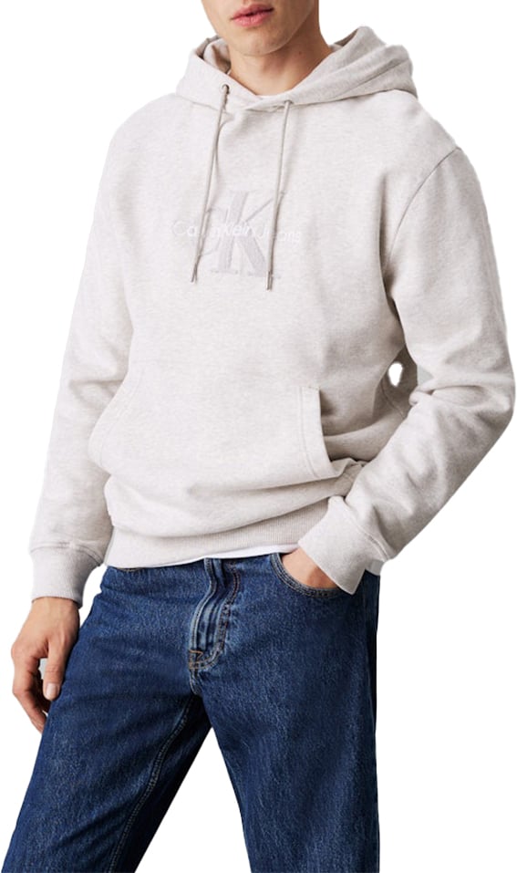 Calvin Klein Calvin Klein Jeans Chenille Monologo Hoodie Grijs