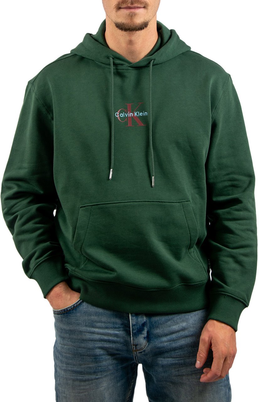Calvin Klein Calvin Klein Jeans 350Terry Micro Monogram FZ Hoodi Groen