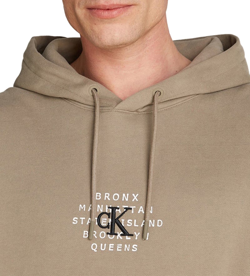 Calvin Klein Calvin Klein Jeans NYC Stamp Graphic Hoodie Beige