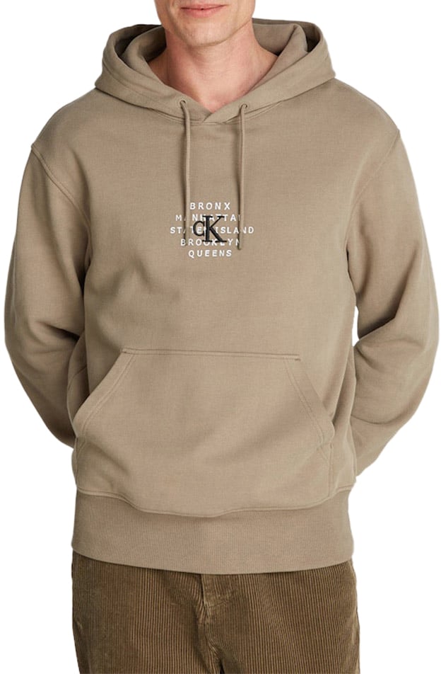 Calvin Klein Calvin Klein Jeans NYC Stamp Graphic Hoodie Beige