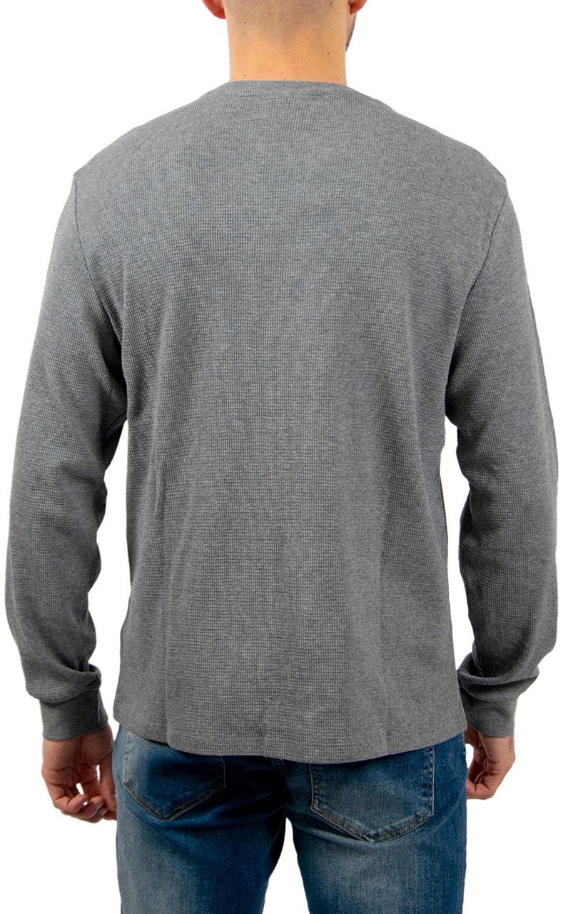 Calvin Klein Calvin Klein Jeans LS Waffle Badge Crewneck Tee Grijs
