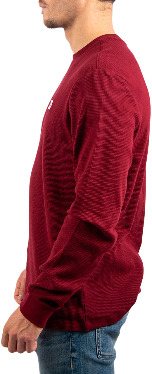 Calvin Klein Calvin Klein Jeans LS Waffle Badge Crewneck Tee Rood