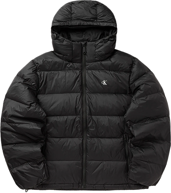 Calvin Klein Calvin Klein Jeans LS Nylon Zip Off Hood Down Puffe Zwart