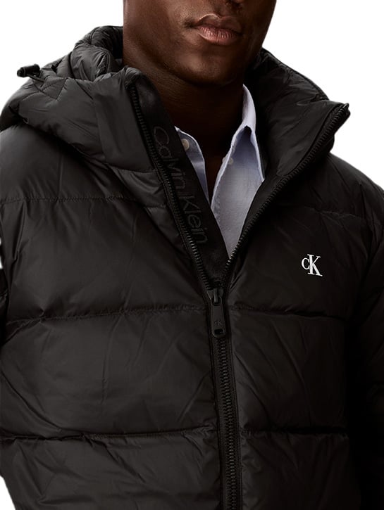 Calvin Klein Calvin Klein Jeans LS Nylon Zip Off Hood Down Puffe Zwart