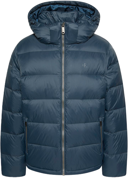 Calvin Klein Calvin Klein Jeans LS Nylon Zip Off Hood Down Puffe Blauw