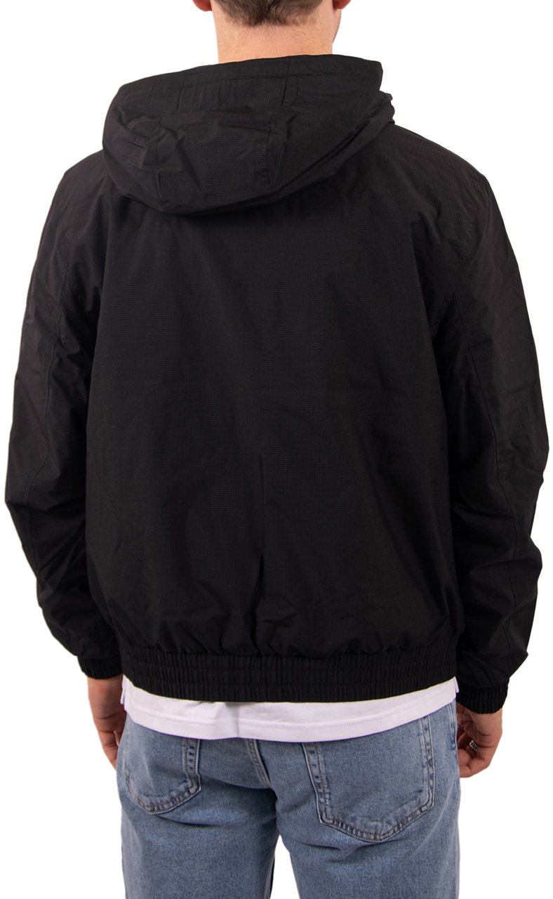 Calvin Klein Jeans LS Hooded Ripstop Harrington Jacket Zwart