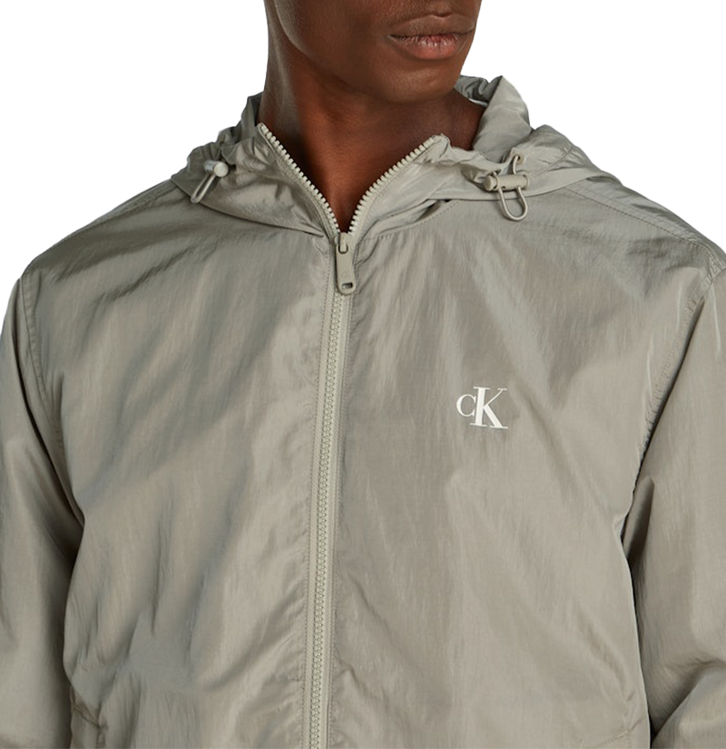 Calvin Klein Calvin Klein Jeans Nylon Hooded Windbreaker Grijs