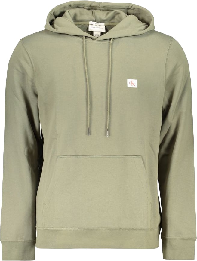 Calvin Klein Green Cotton Men's Hoodie Groen