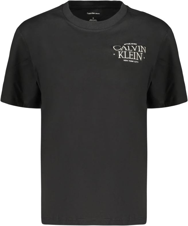 Calvin Klein Black Cotton Women's T-Shirt Zwart