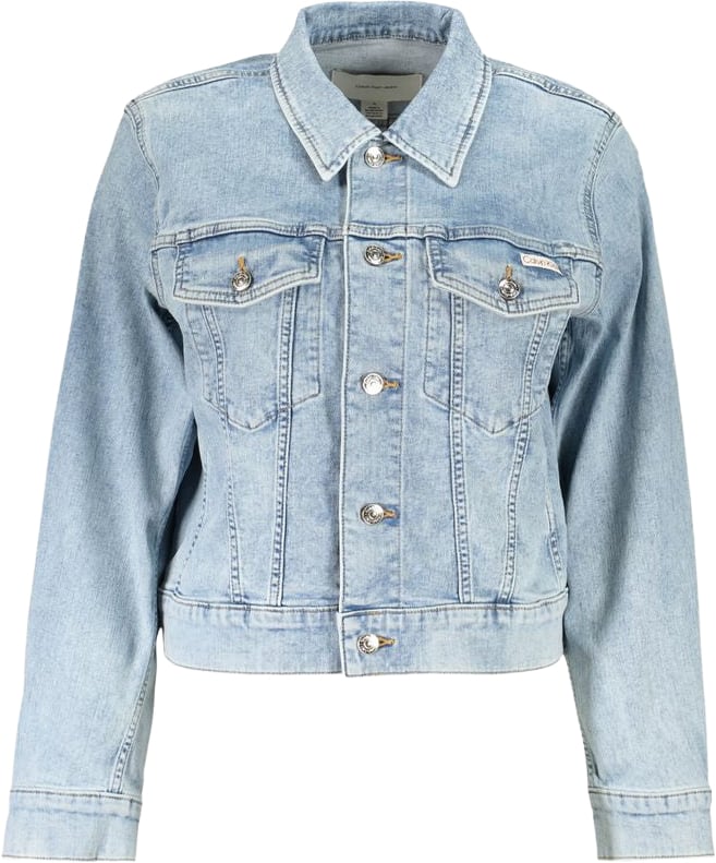 Calvin Klein Azzurro Cotton Womens Jacket Blauw