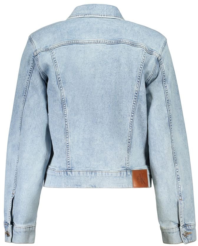 Calvin Klein Azzurro Cotton Womens Jacket Blauw