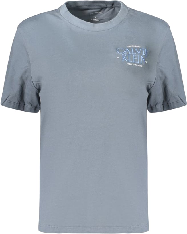 Calvin Klein Gray Cotton Women's T-Shirt Grijs