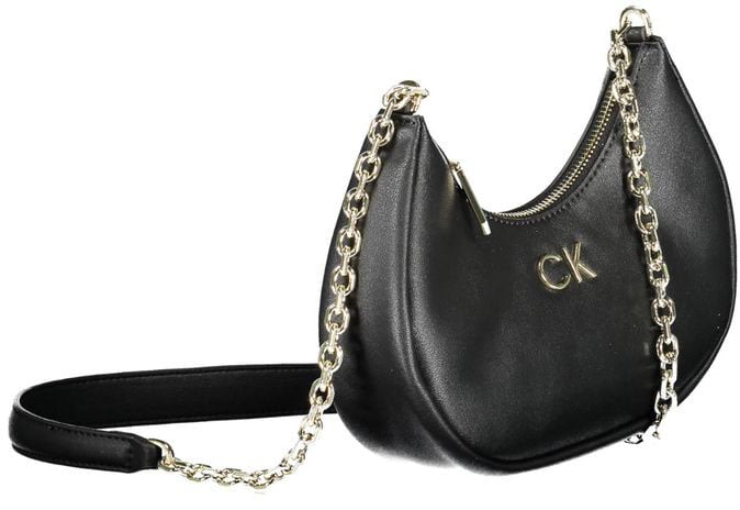 Calvin Klein Black Polyester Women Shoulder Bag Zwart