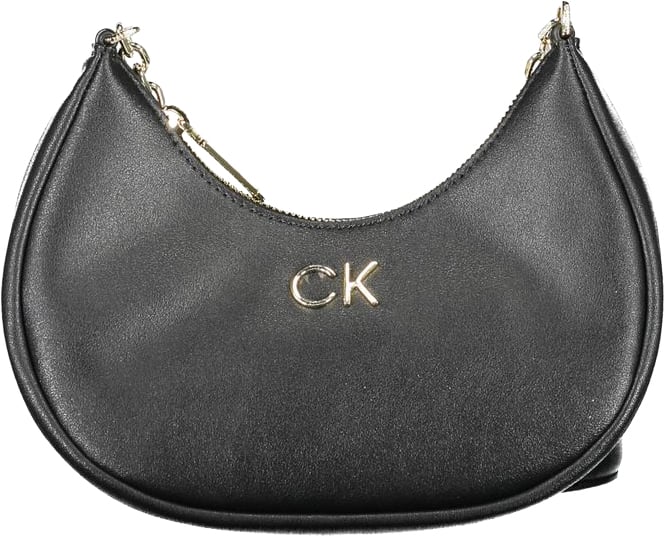 Calvin Klein Black Polyester Women Shoulder Bag Zwart