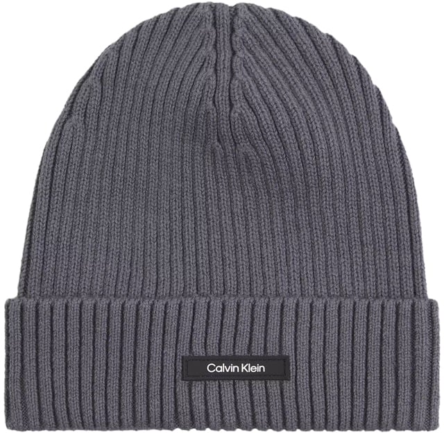 Calvin Klein Calvin Klein Jeans Classic Cotton Rib Beanie Grijs
