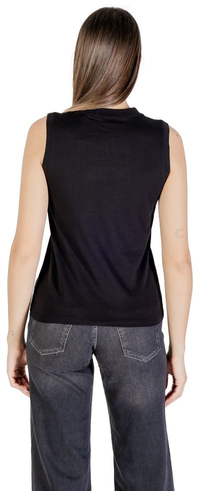 Calvin Klein Jeans Black Cotton T-Shirt Zwart