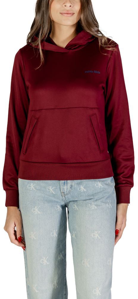 Calvin Klein Bordeaux Cotton Hoodie Maroon