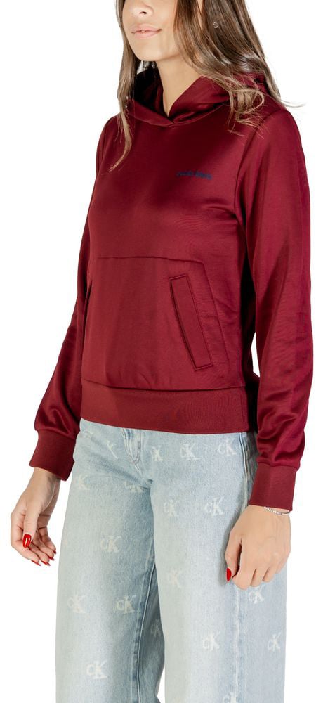 Calvin Klein Bordeaux Cotton Hoodie Maroon