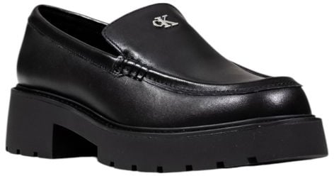 Calvin Klein Jeans Black Leather High Heel Pumps Zwart