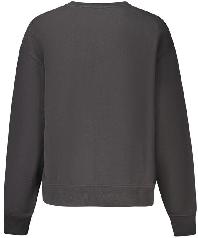Calvin Klein Black Cotton Women's Sweatshirt Zwart